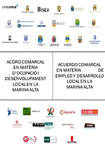 Acuerdo comarcal en materia de empleo y desarrollo local de la MarinaAlta